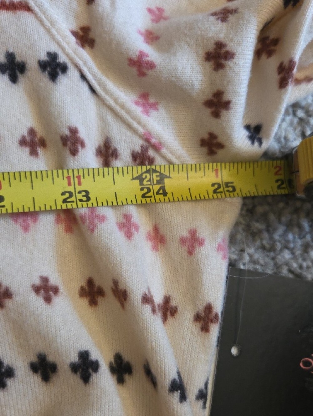Cuddl Duds NWT Cream Fair Isle Crewneck PJ Set with Pink & Brown Accents XXL - Picture 12 of 15